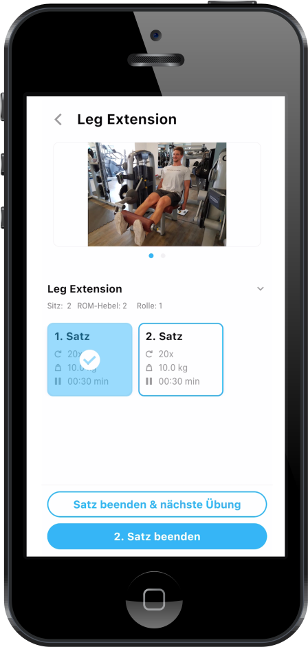 Smartphone - Fitness App - Trainingsplan